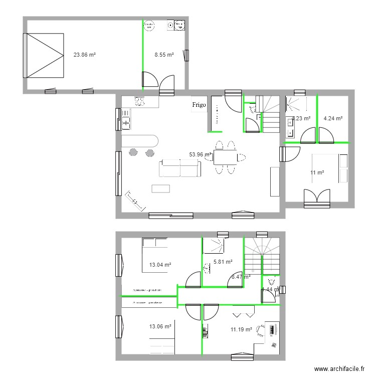 pinheiro. Plan de 12 pièces et 159 m2