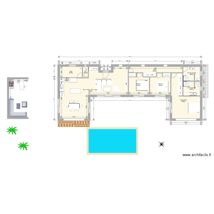 chioti 3. Plan de 9 pièces et 145 m2