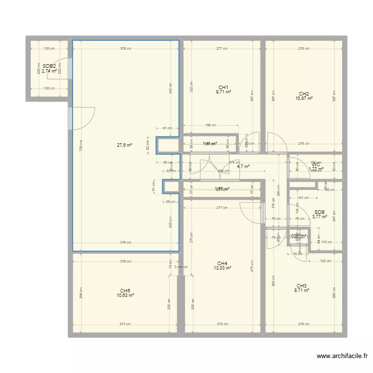 T5 Ancely - Brisou PROJET. Plan de T5 Ancely - Brisou PROJET. Plan de