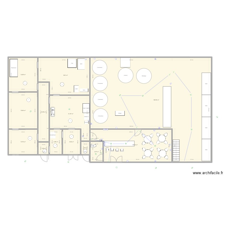 v2023-4 agrément CE ok. Plan de 13 pièces et 300 m2