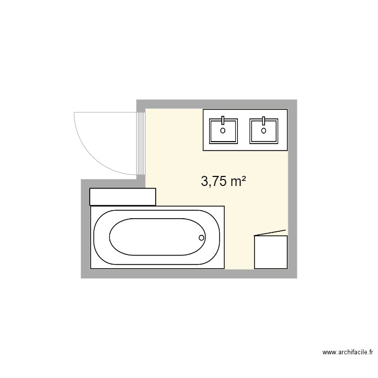 Garnier SDB existante. Plan de 0 pièce et 0 m2