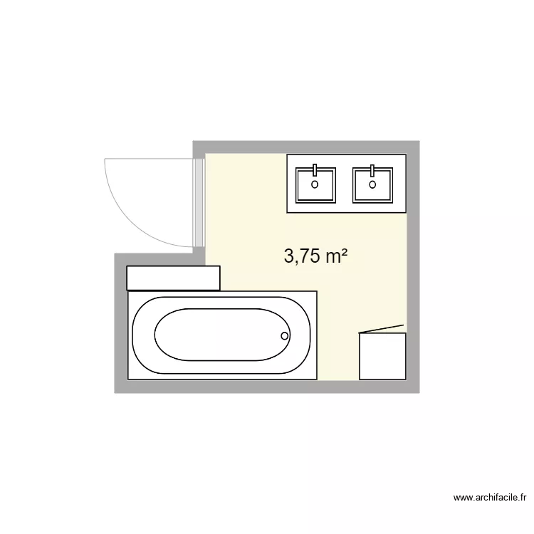Garnier SDB existante. Plan de 