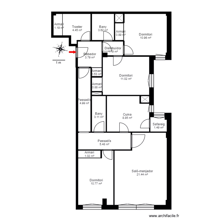 ED EL NOGUER ESCALA B 3 1 AV DEL FENER 22 ESCALDES. Plan de 