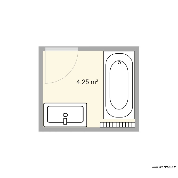 Lavigne SDB existant . Plan de 0 pièce et 0 m2