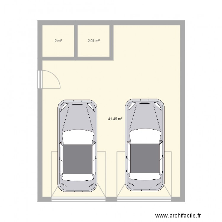 Garage double. Plan de 0 pièce et 0 m2