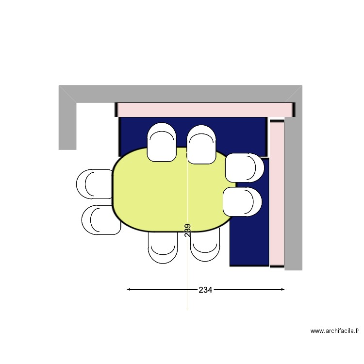 salle a manger Boulogne Bamboo. Plan de 0 pièce et 0 m2