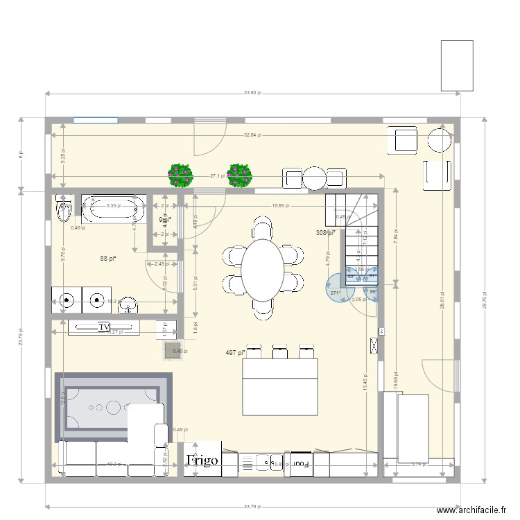 plan maison le nain meublé. Plan de 0 pièce et 0 m2