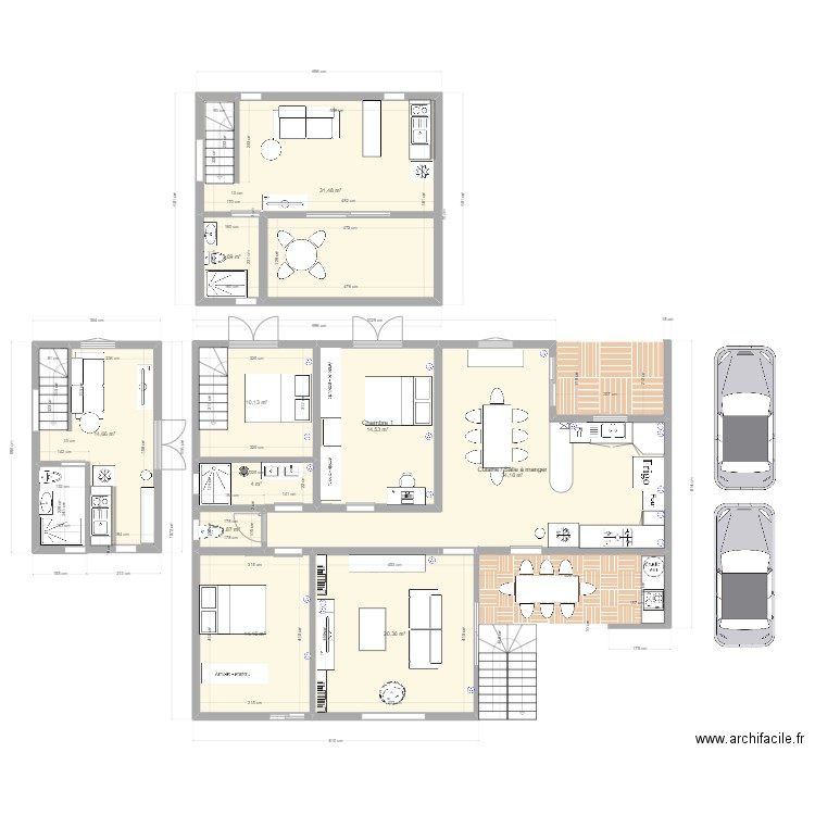 Maison Rénovation 2. Plan de 10 pièces et 149 m2