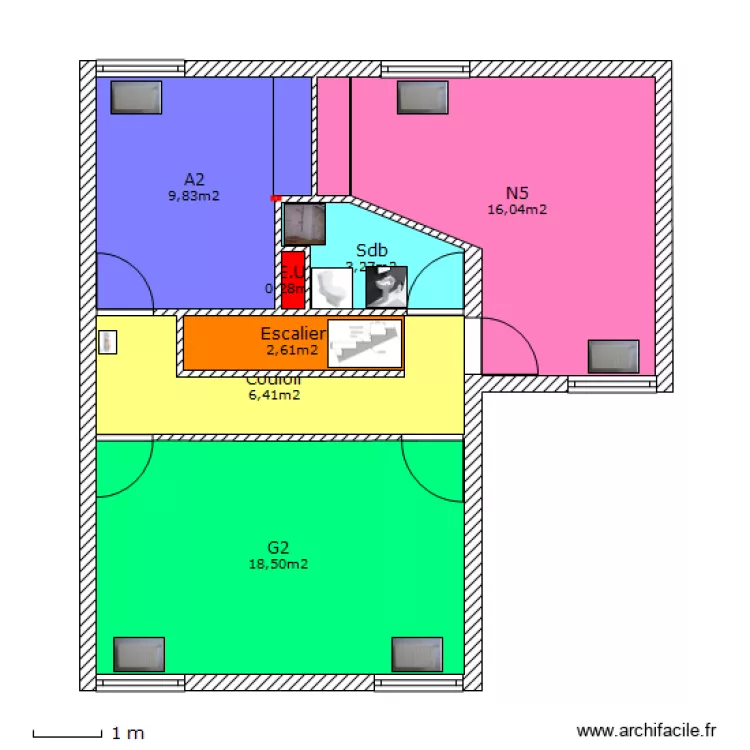 St Eloi Etage AM5. Plan de 