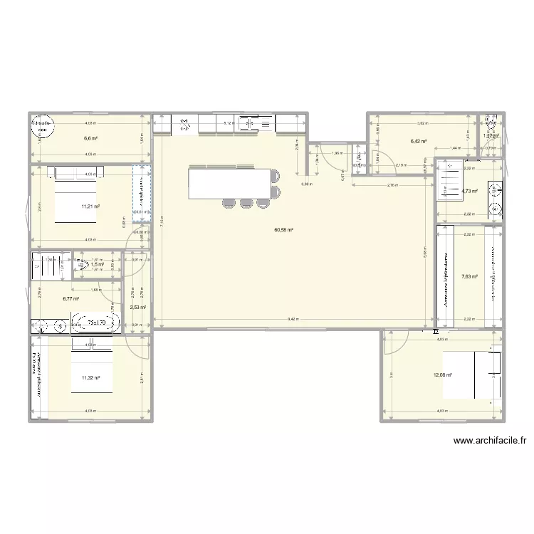 Romain maison 2. Plan de 
