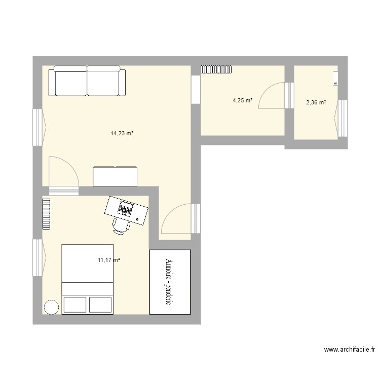 Plan appartement . Plan de 0 pièce et 0 m2