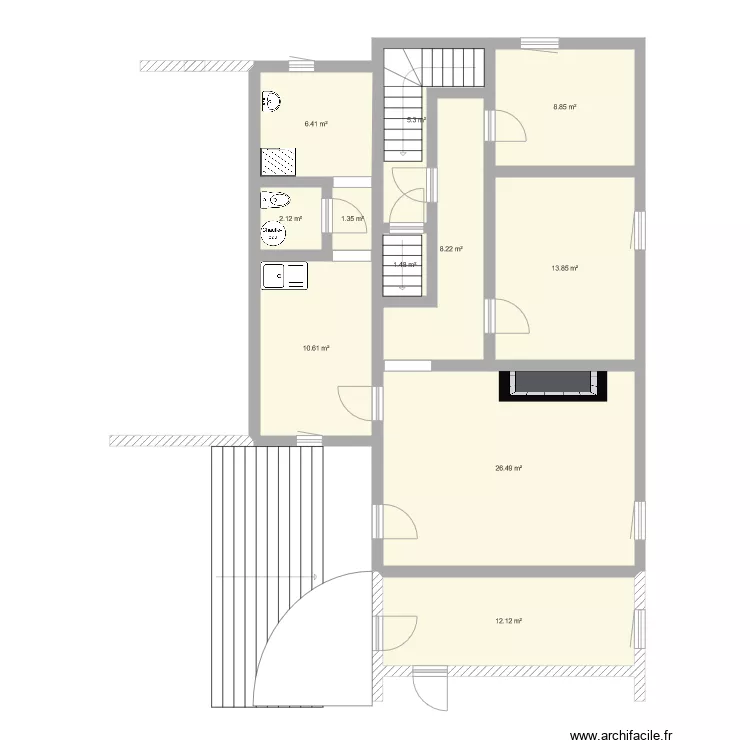 Appart 1er Etage. Plan de 