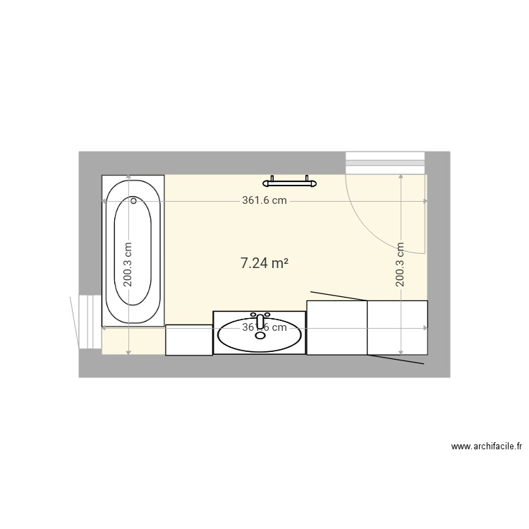 SALLE DE BAINS. Plan de 0 pièce et 0 m2