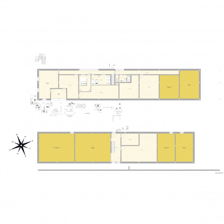 bâti 8 éléments communs ouest courssive nord sections 4.5 1. Plan de 22 pièces et 520 m2