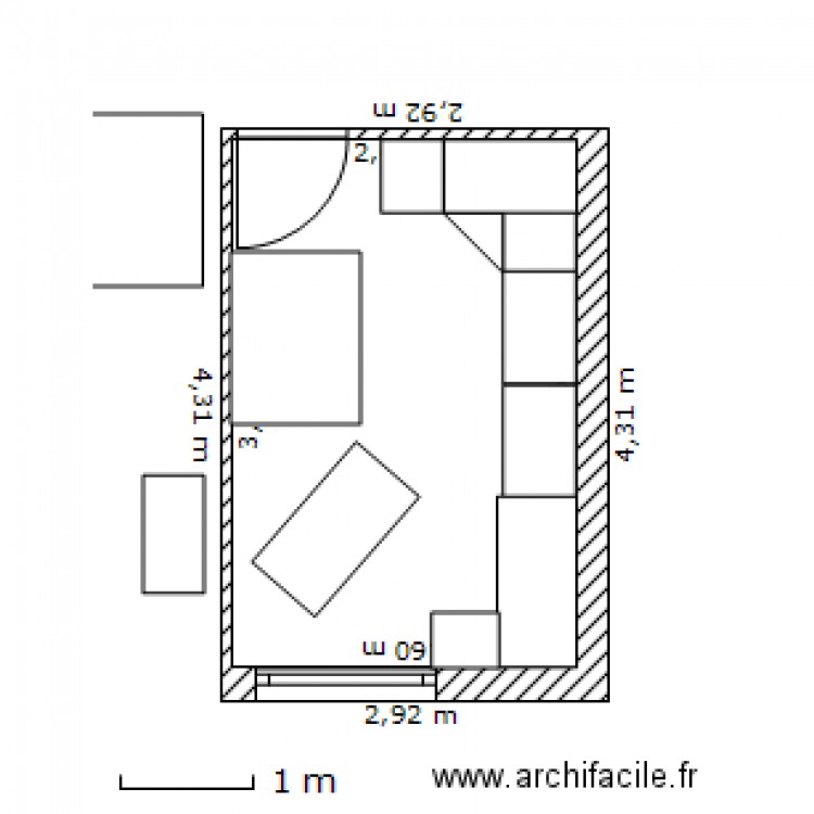 Bureau ds chambre. Plan de 0 pièce et 0 m2