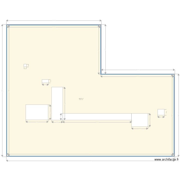 Zone cloisonnée. Plan de 0 pièce et 0 m2