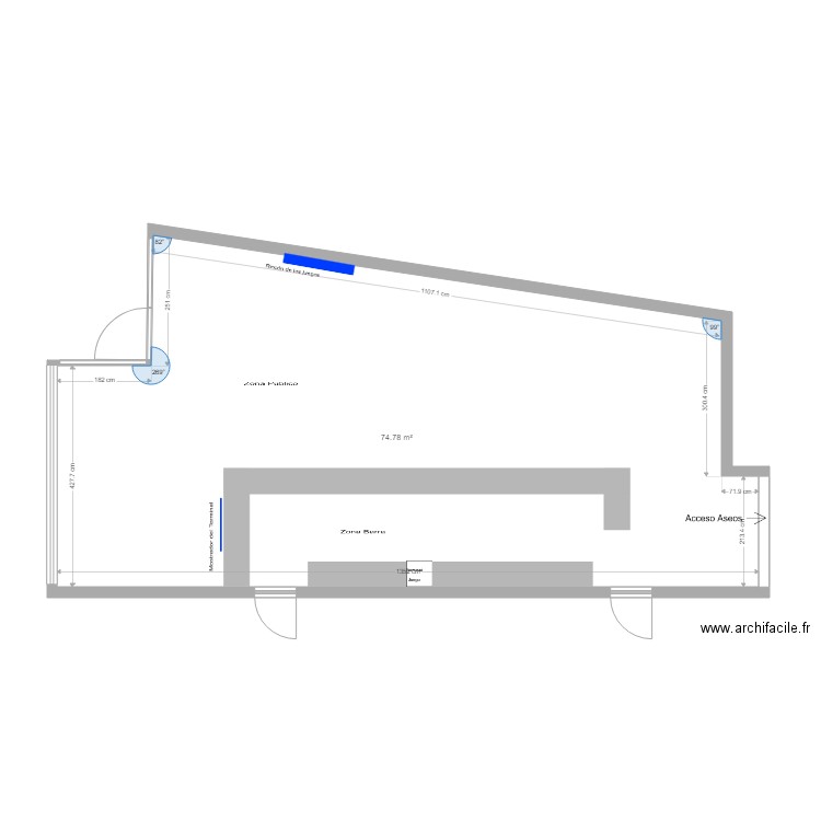 56055_Local_Propuesto. Plan de 1 pièce et 75 m2