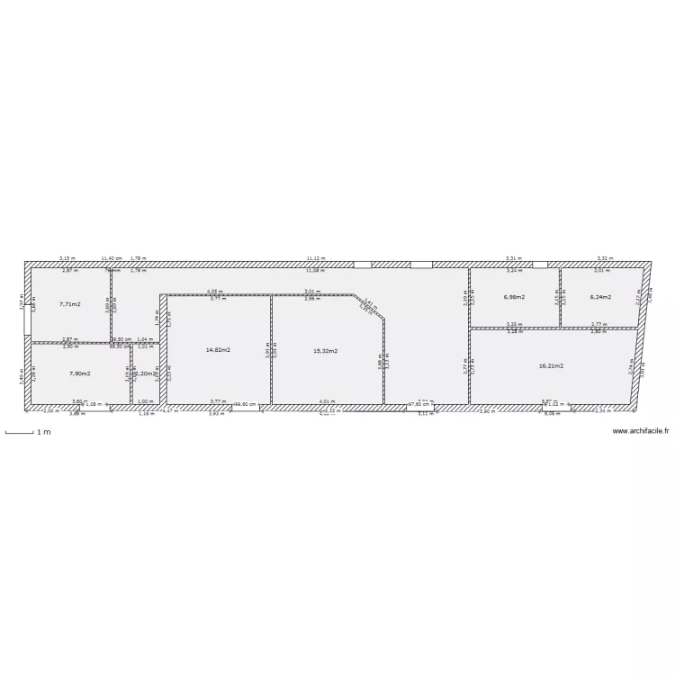 prive etage. Plan de 