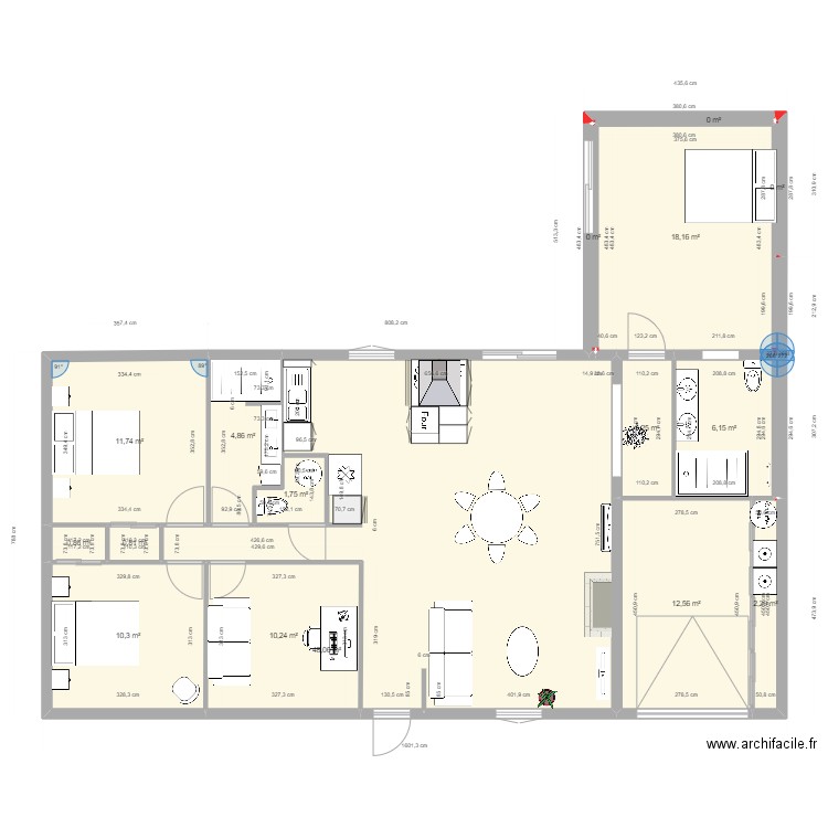 plan mel jul 9. Plan de 18 pièces et 131 m2