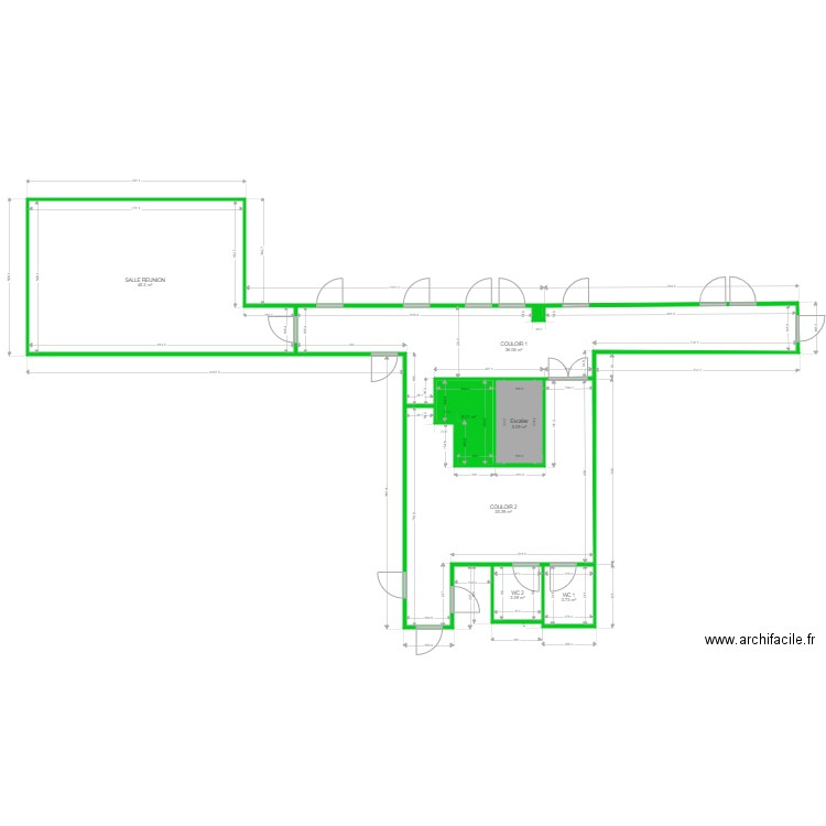 ESAT murigny. Plan de 8 pièces et 134 m2