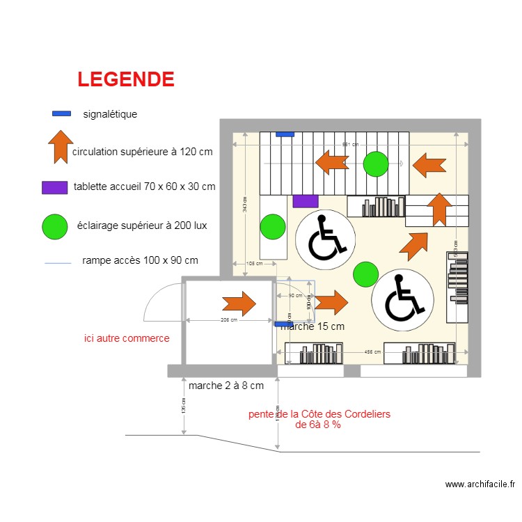 jeux Vidéo fr Romans  plan de principe RDC. Plan de 0 pièce et 0 m2