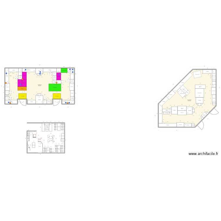 Zone flexdesks R+1 LoF v1. Plan de 0 pièce et 0 m2