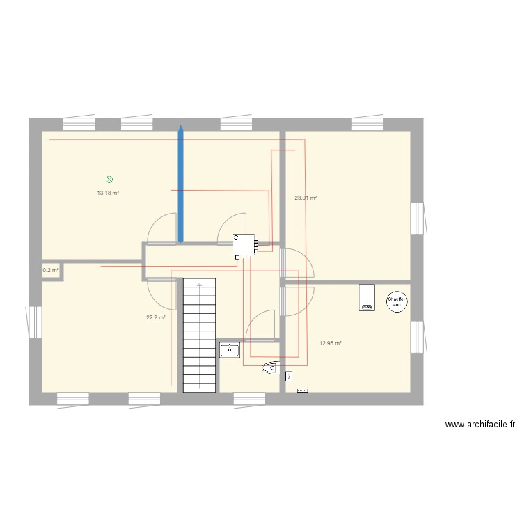 Plan VMC RDC . Plan de 0 pièce et 0 m2