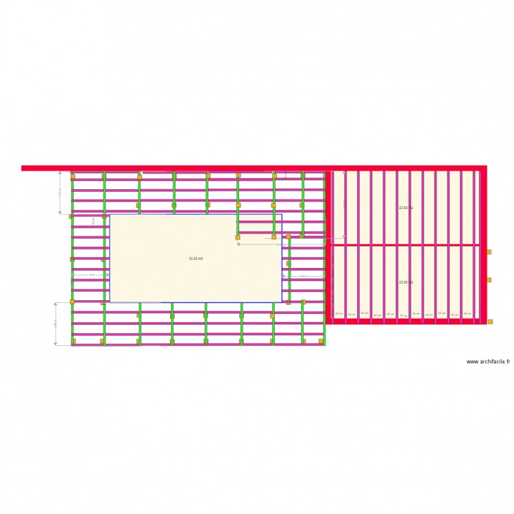 Projet terrasse V3. Plan de 0 pièce et 0 m2