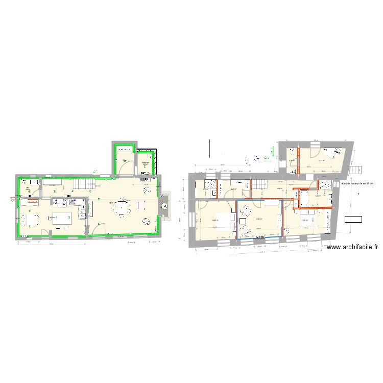 Cabrieres 24 juin 2022 v2. Plan de 20 pièces et 177 m2