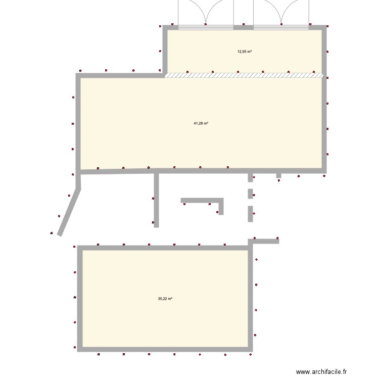 riez blancheton. Plan de 3 pièces et 84 m2