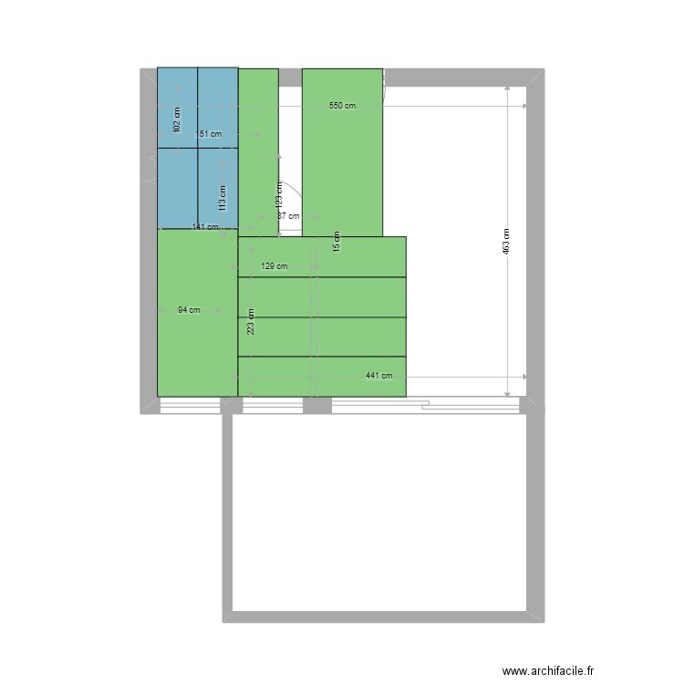 Jean Anna appro2. Plan de 4 pièces et 37 m2