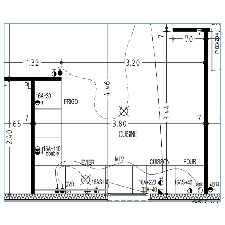 cuisine. Plan de 0 pièce et 0 m2