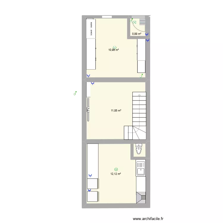 rez. Plan de 4  et 36 m²