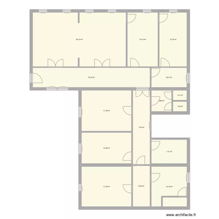 belfort. Plan de 16  et 417 m²