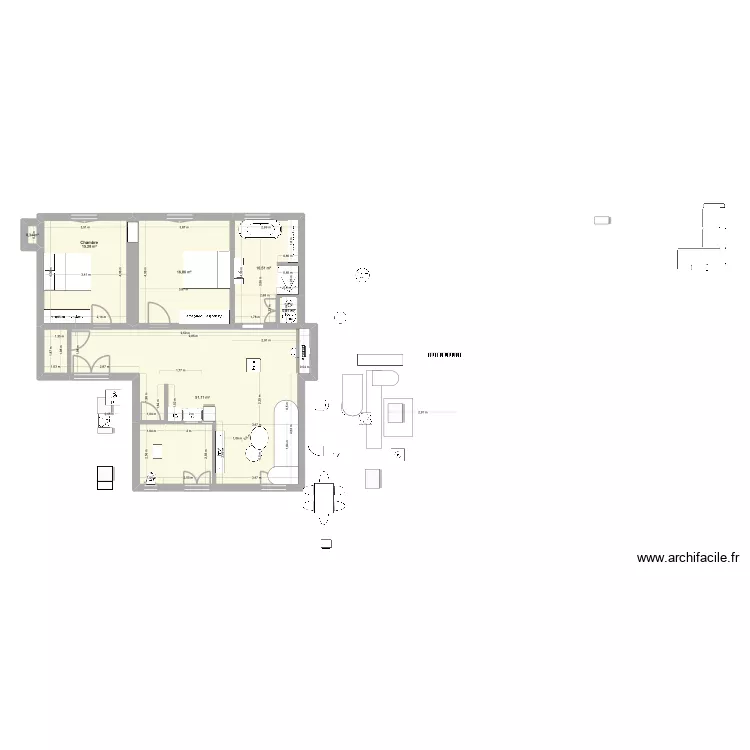 LES HALLES version 3. Plan de 6 et 95 m² LES HALLES version 3. Plan de 6 et 95 m²