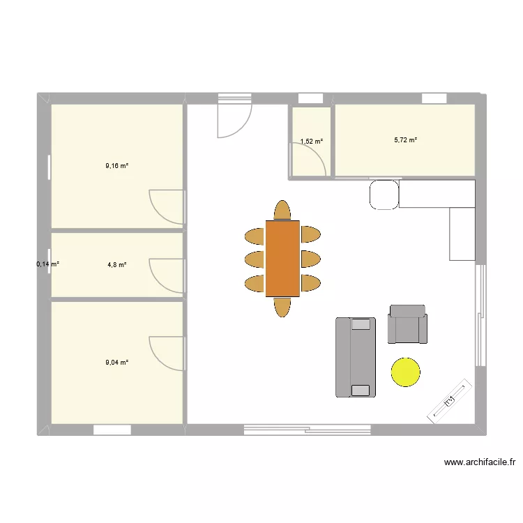 bidon carré. Plan de 6 et 30 m² bidon carré. Plan de 6 et 30 m²