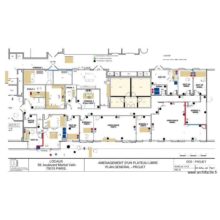 VALIN BEYROUTH 4. Plan de 6 pièces et 52 m2
