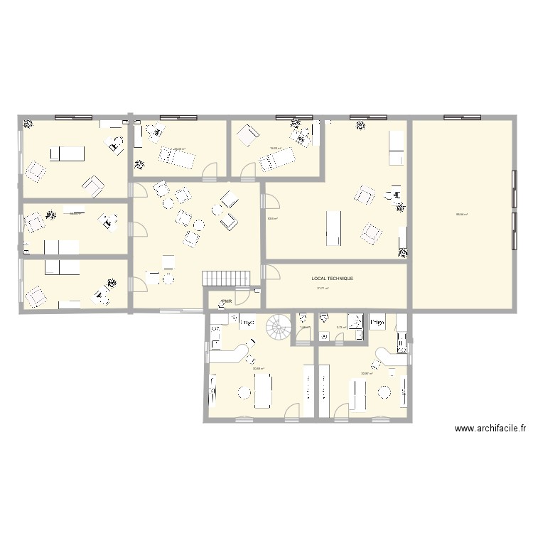 CABINET MEDICAL 6 pieces KINE et logement social. Plan de 0 pièce et 0 m2