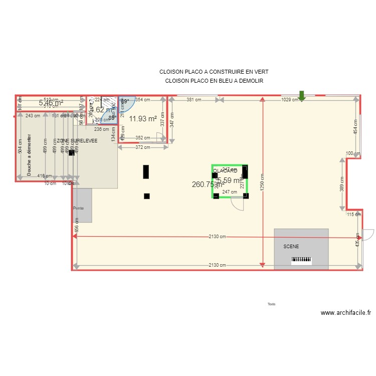 NEGRESKO 4 1er aménagement SANS MUR. Plan de 0 pièce et 0 m2