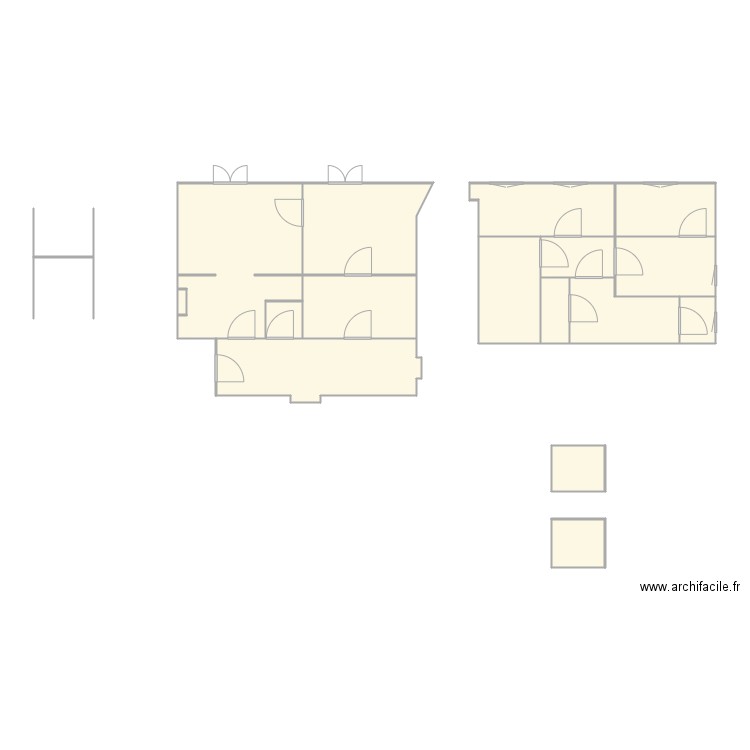 Croquis_ROQUES_plomb. Plan de 16 pièces et 78 m2