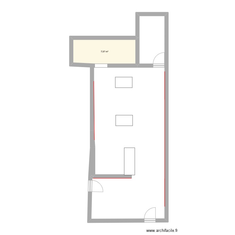 opticien. Plan de 0 pièce et 0 m2
