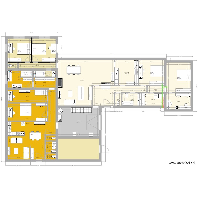 deuxième phase. Plan de 0 pièce et 0 m2