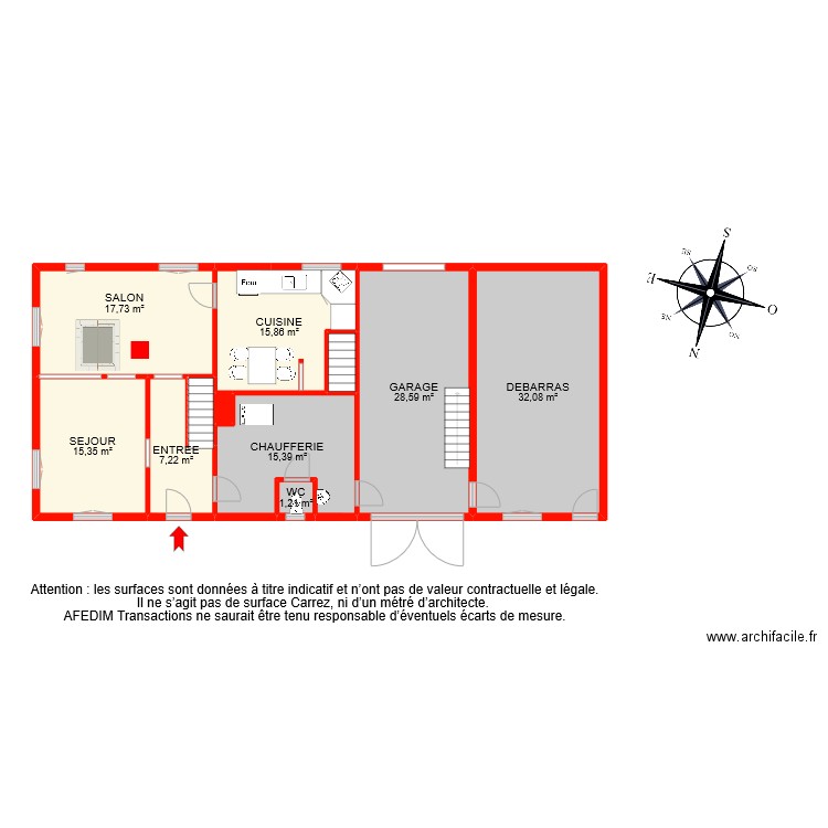 BI10277 RDC. Plan de 12 pièces et 140 m2