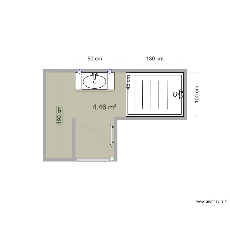 SDB MESSNARD. Plan de 0 pièce et 0 m2