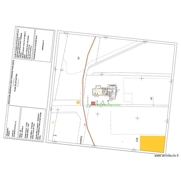 les tadornes plan de masse V2. Plan de 5 pièces et 286 m2