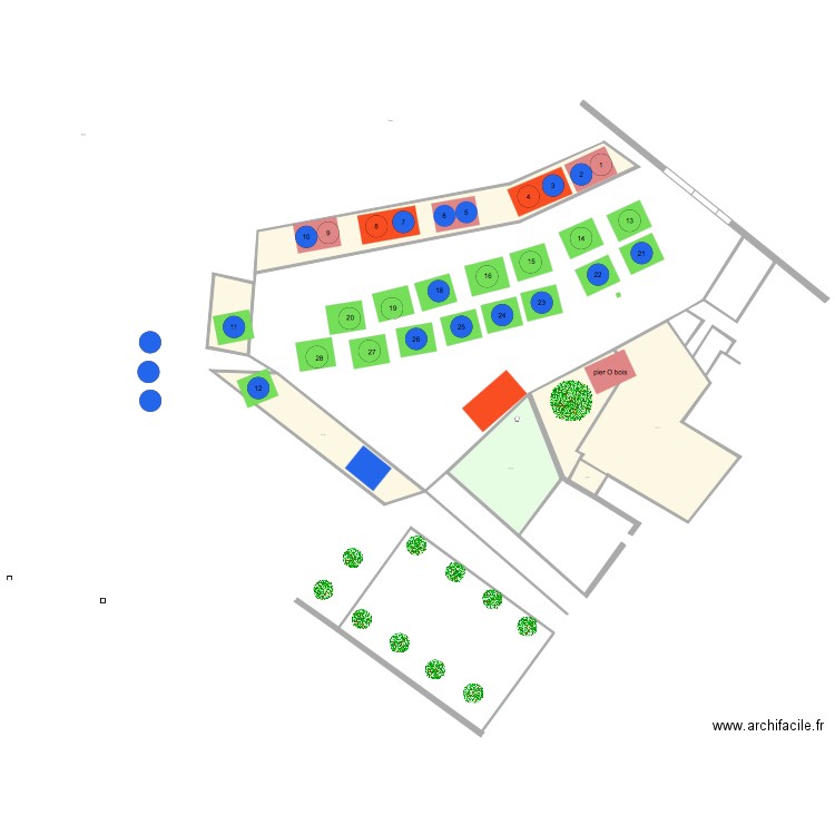 Implantation 2021V6. Plan de 0 pièce et 0 m2