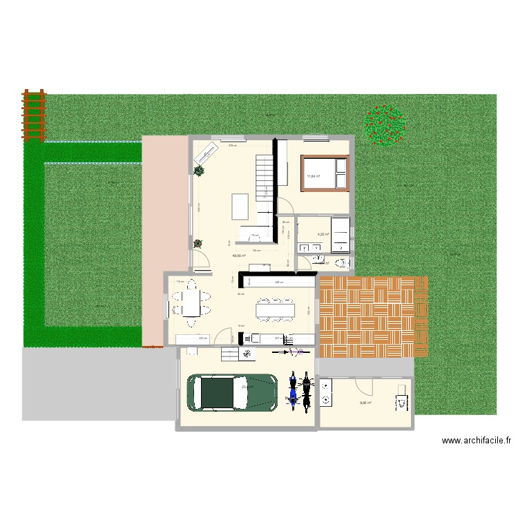 Maison . Plan de 6 pièces et 99 m2