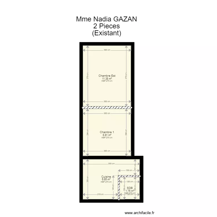 2P Gazan Exsitant. Plan de 2P Gazan Exsitant. Plan de