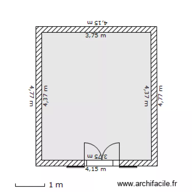 abri de jardin. Plan de 
