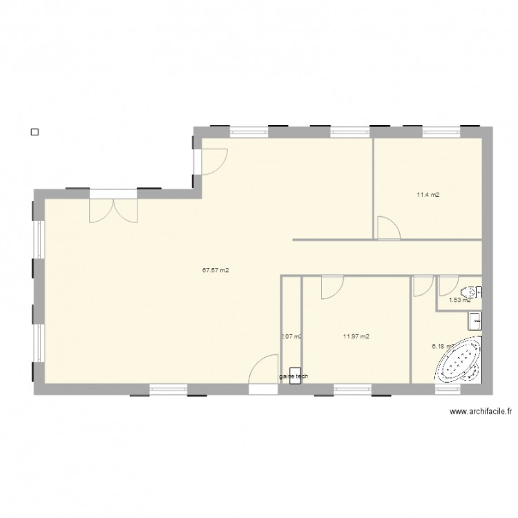 plan maison apres travaux. Plan de 0 pièce et 0 m2